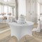 Lann's Linens Premium Round Spandex Tablecloth - Stretch Fitted Table Cover